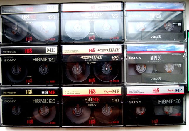 Видеокассеты SONY , TDK , формата 8 мм