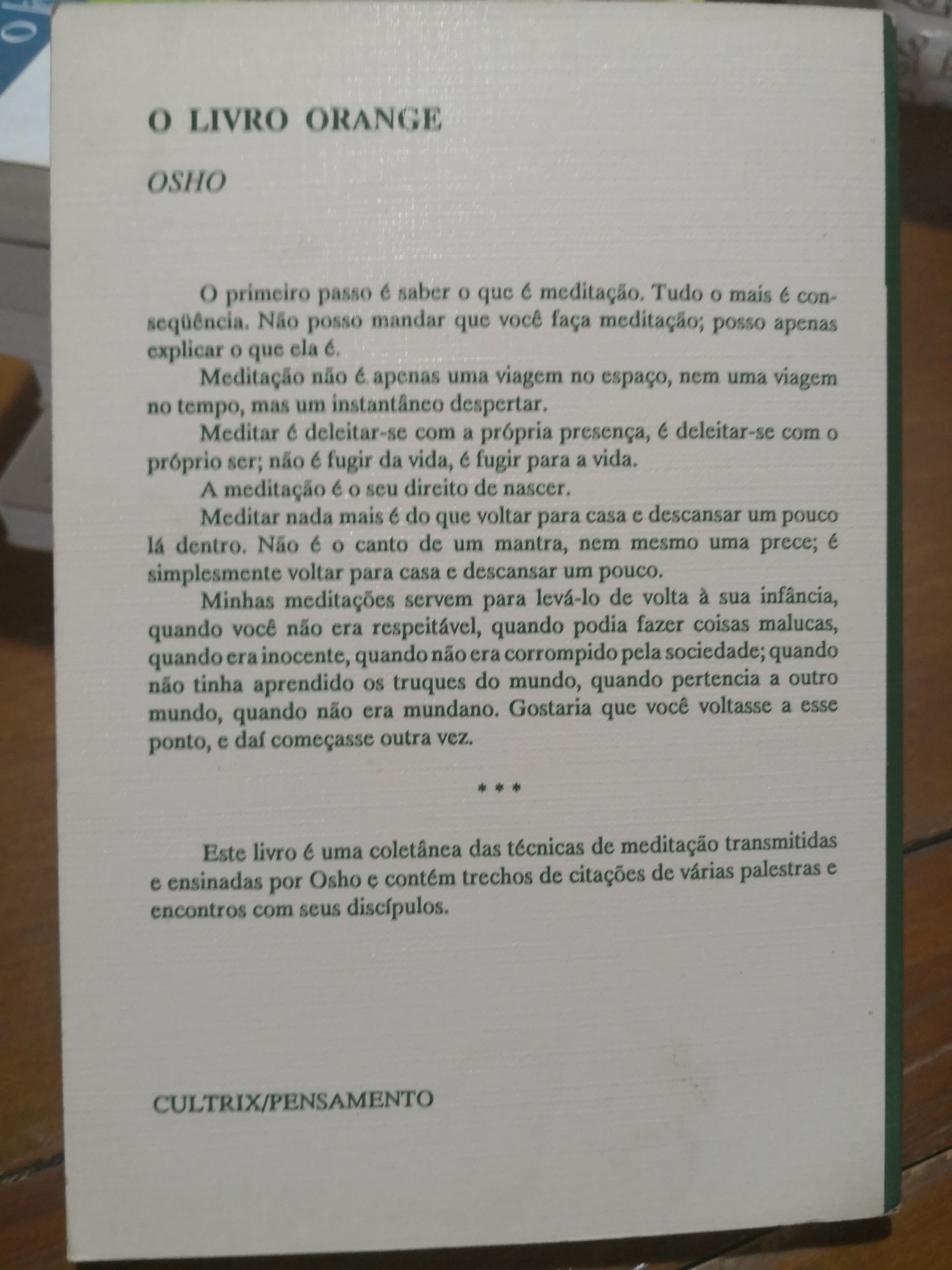 Osho, o livro orange