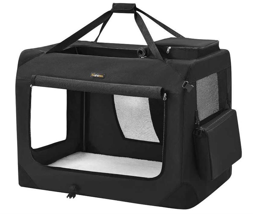 Transporter dla psa składany klatka czarny 102x69