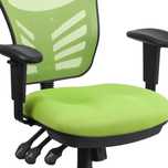 Fotel biurowy ergonomiczny metalowy zielony regulowany krzesło nowy
