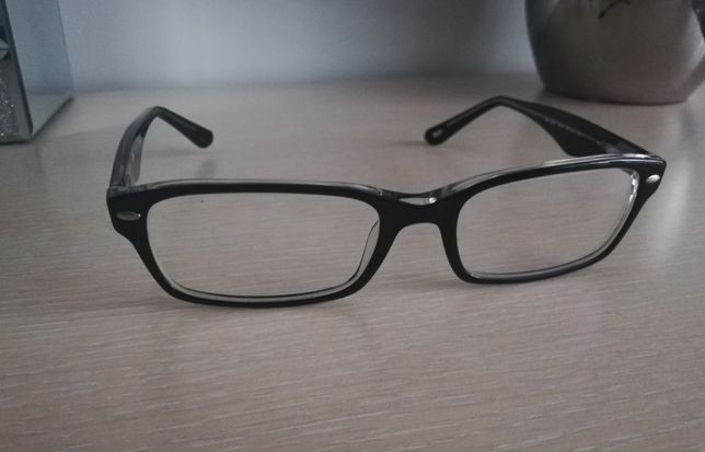Oprawki Ray Ban klasyczne czarne prostokątne okulary korekcyjne