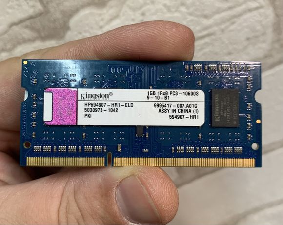 Оперативная память Kingston DDR3 1gb для ноутбука б/у