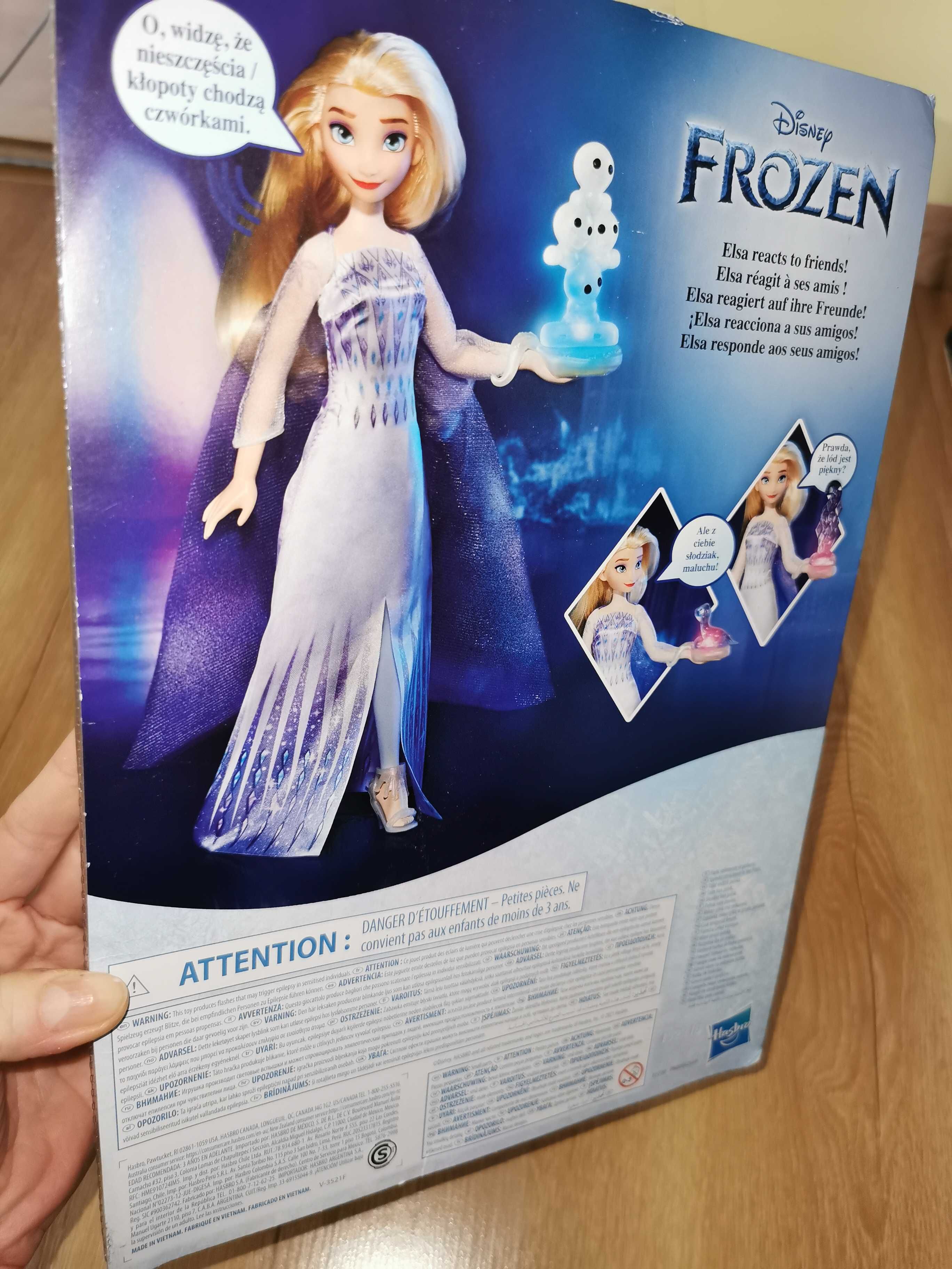 Nowa lalka Elsa świecąca Frozen dźwięki 20+ efekty świetlne Disney