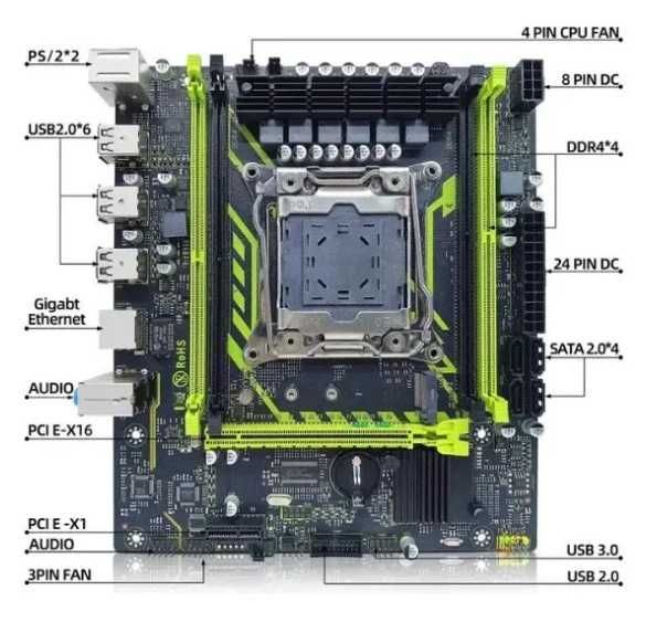 Материнская плата Zsus X99 8D4. X99 P4. Mougol X79. Проц Xeon. ОЗУ. Ку