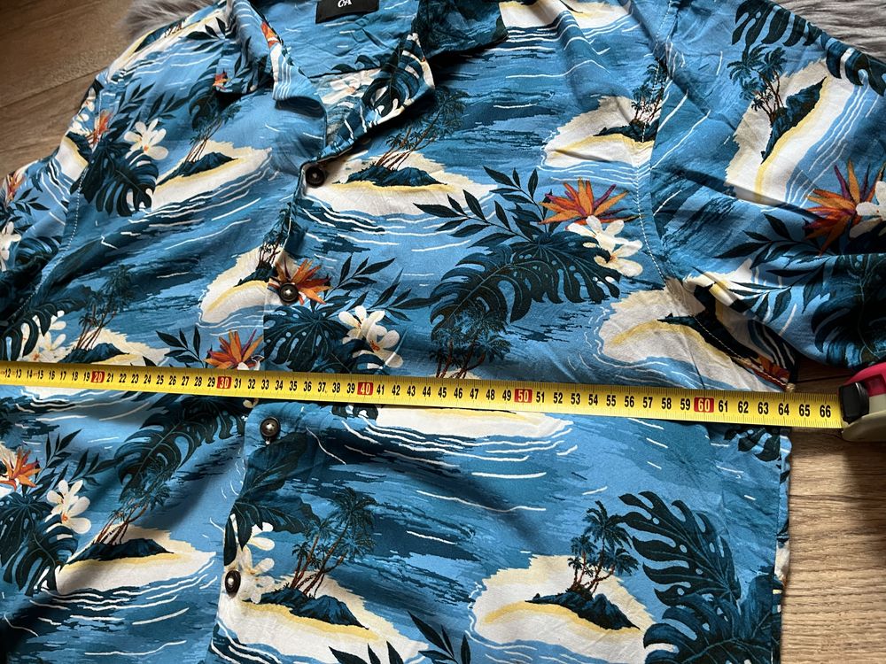C&A koszula hawajka letnia ns plażę wyspa wiskoza luksusowa XL zwiewna