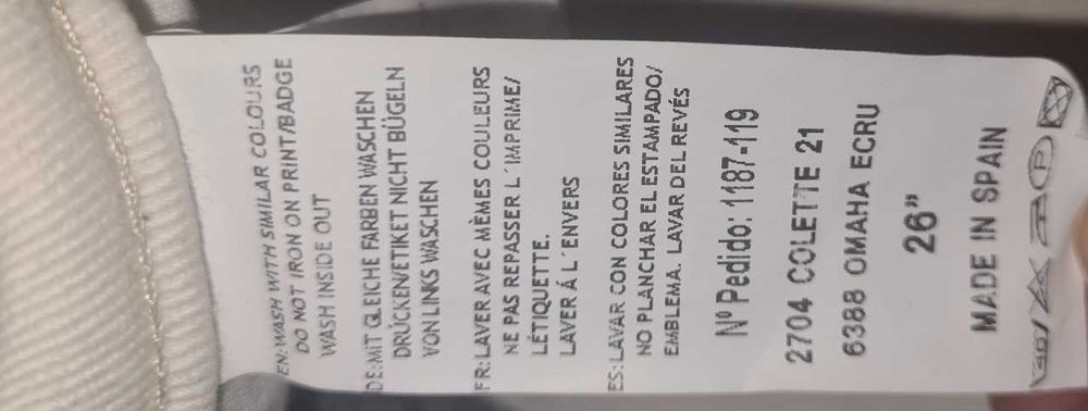 Lois colette culotte waniliowe jeansy dzwony 38