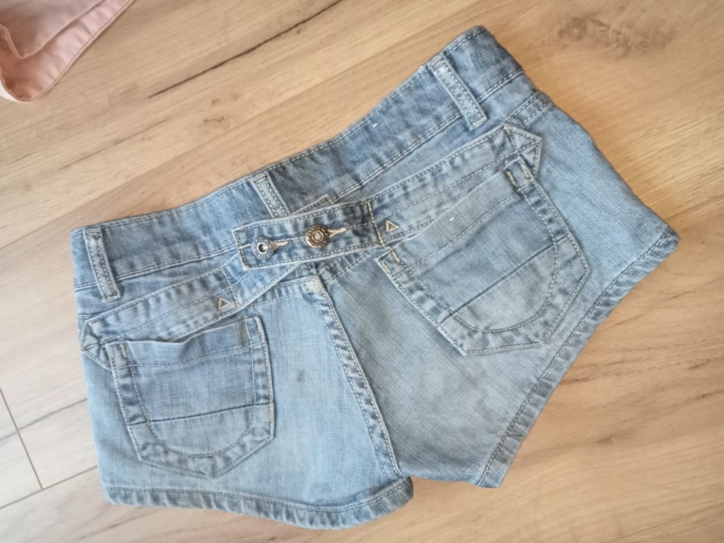 2x Krótkie spodenki szorty damskie jeans S