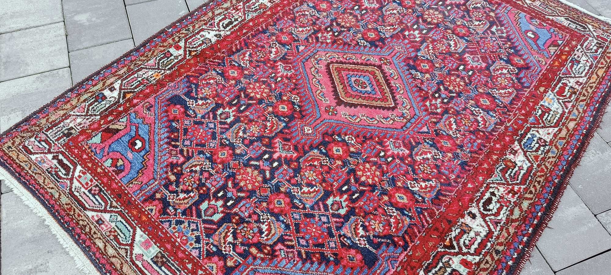 Hamadan ręcznie tkany dywan wełniany 162 x 103 cm wełna 100%