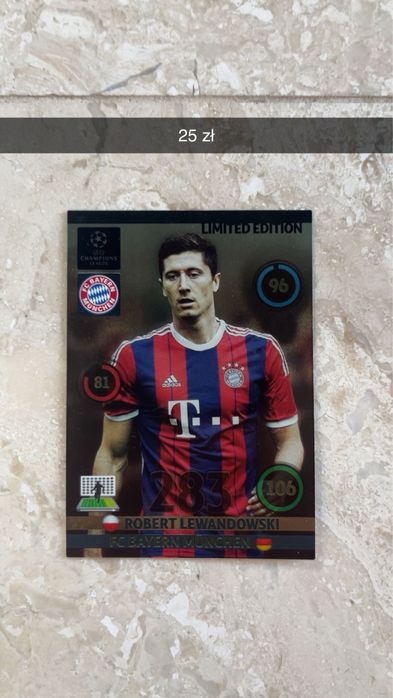 Karta Limited Edition Champions League 14/15 Robert Lewandowski