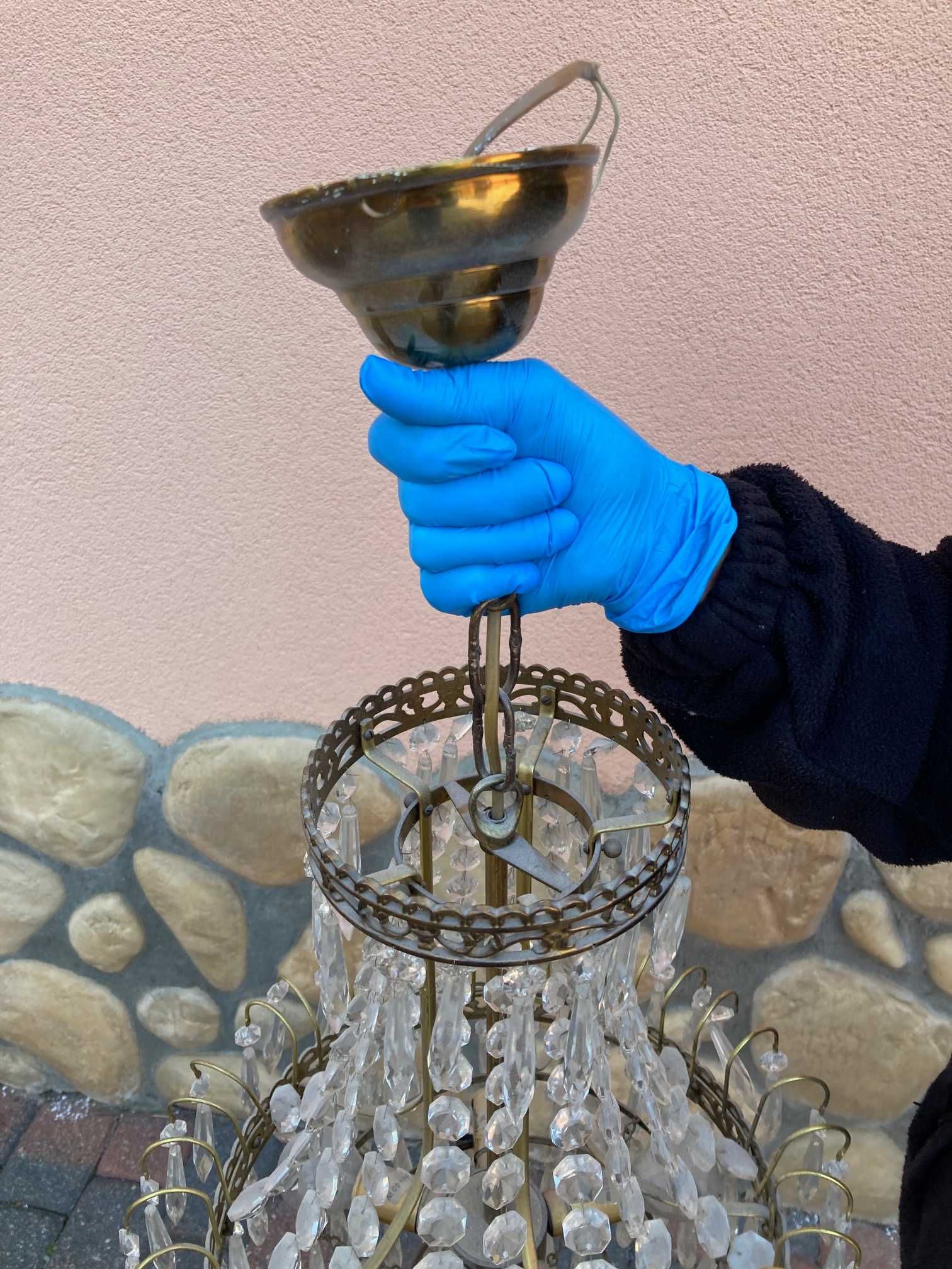 lampa żyrandol szkło