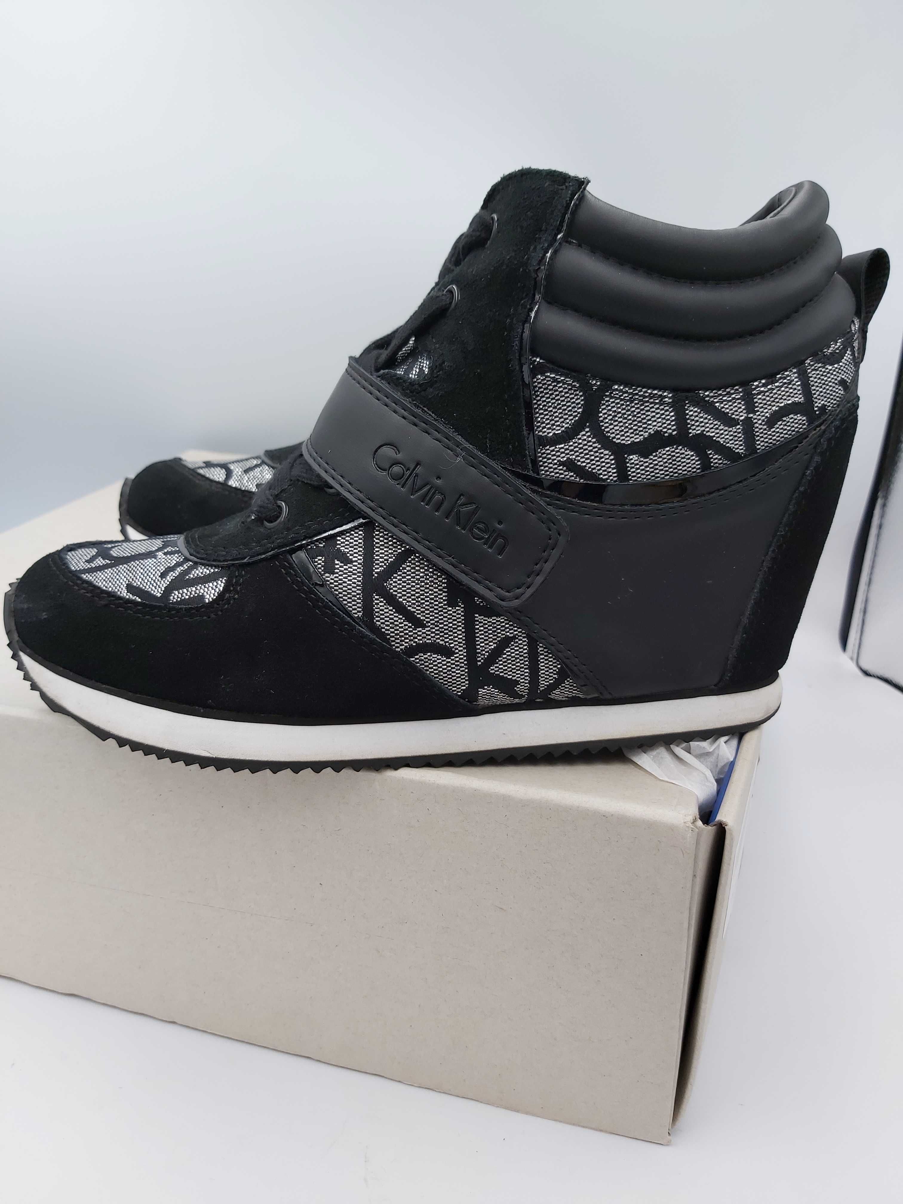 Sneakersy CALVIN KLEIN Srebrne botki rozmiar 39