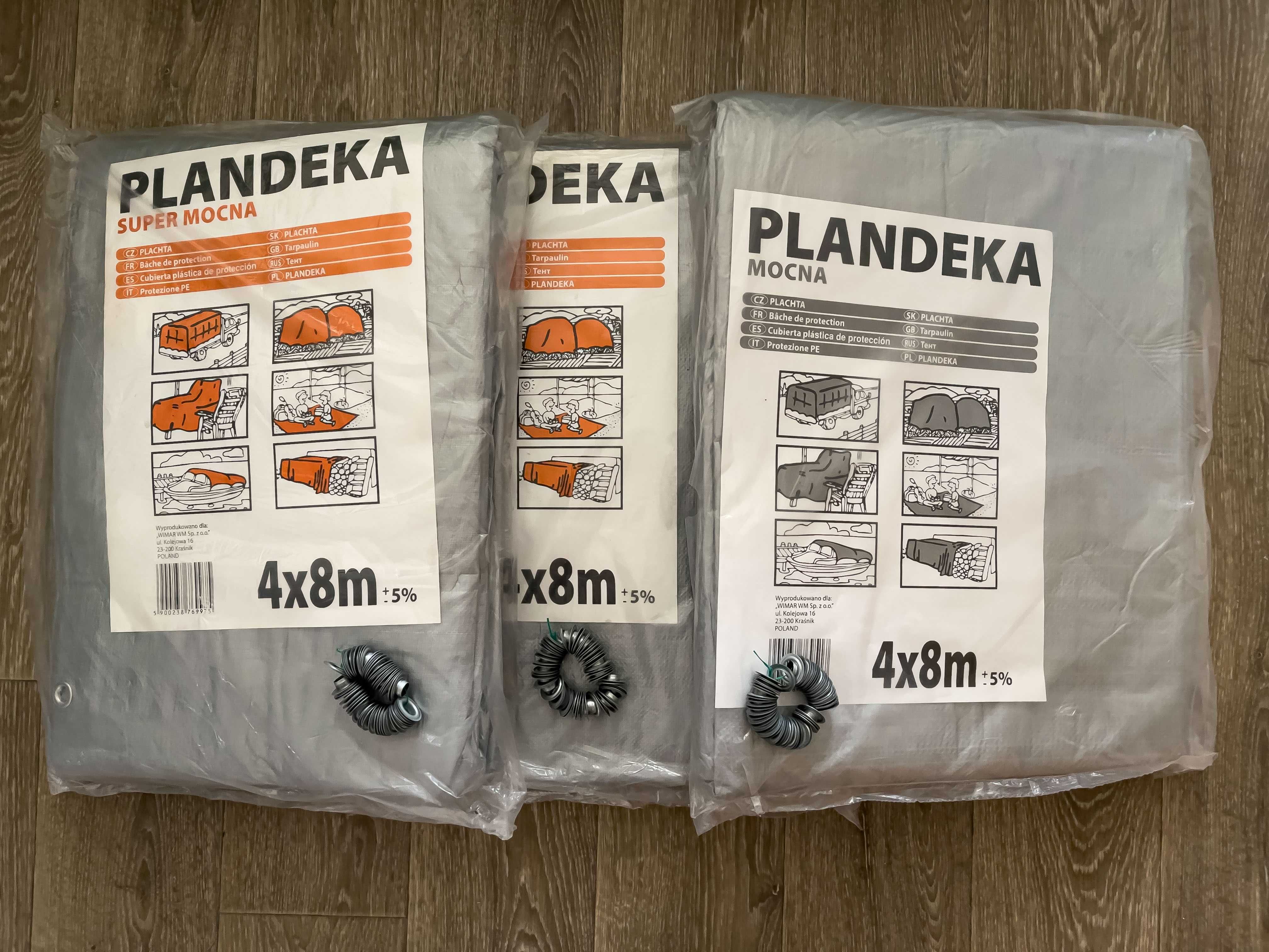 Тент Plandeka 4х8 м, 110 и 160 г/м2, серебрянный металлик