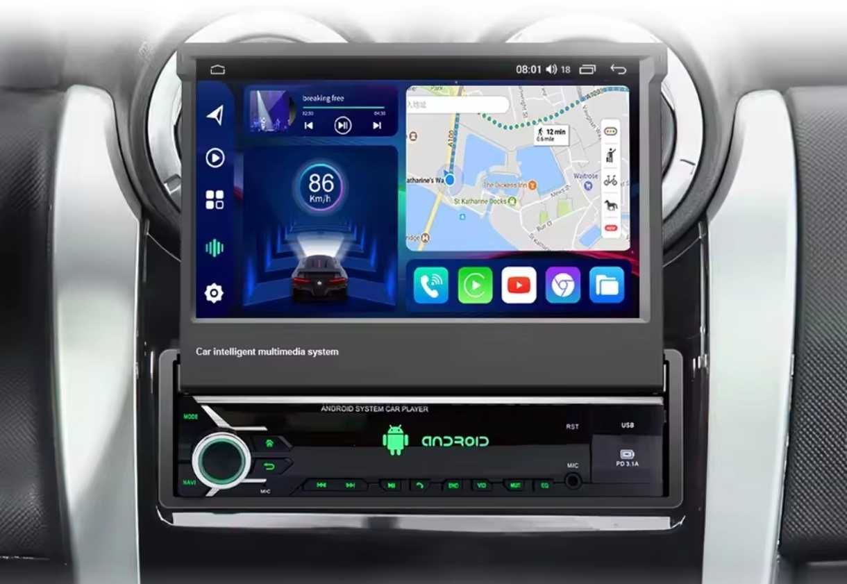 ‼️ 1DIN 8 ядер ‼️ КАМЕРА Android магнітола 4/32 GB Carplay