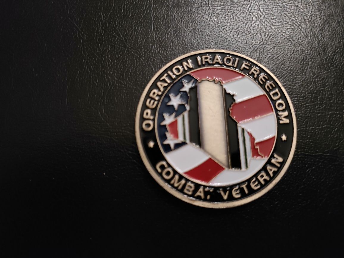 Medal pamiątkowy, coin Combat weteran z Iraku