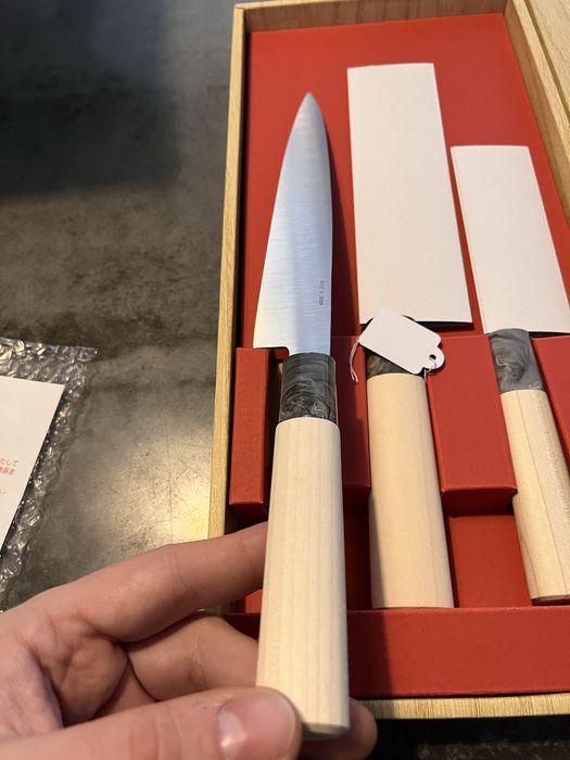 Zestaw 3 Japońskich Noży Yanagiba Deba Santoku Sekiryu