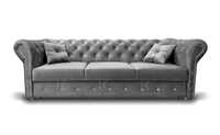 Sofa Chesterfield Warsaw - z funkcją spania i KRYSZTAŁKAMI