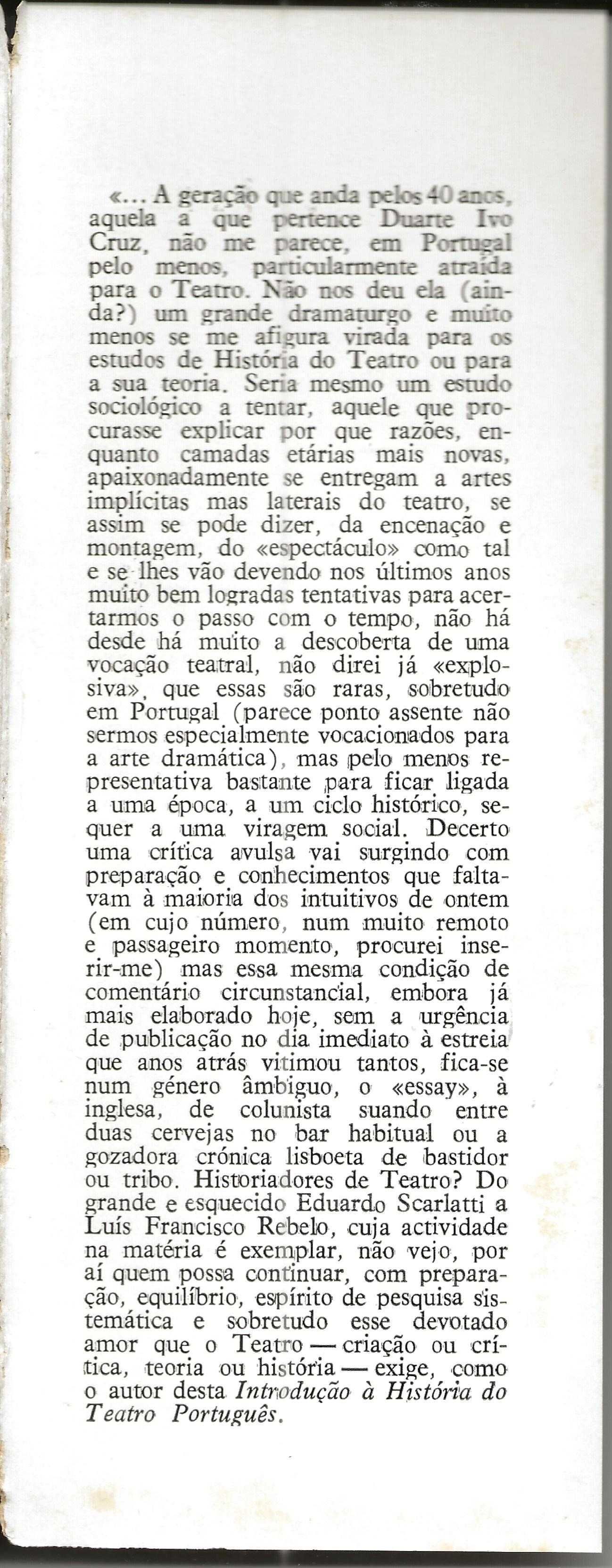 Introdução à História do Teatro Português