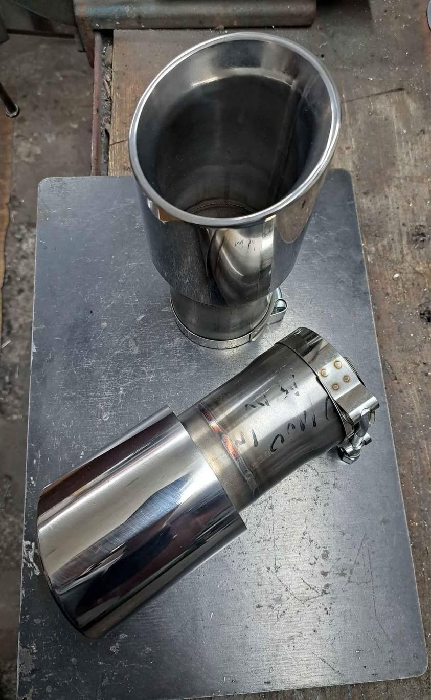 Końcówki wydechu stal nierdzewna tłoczone custom 101, 114 129mm