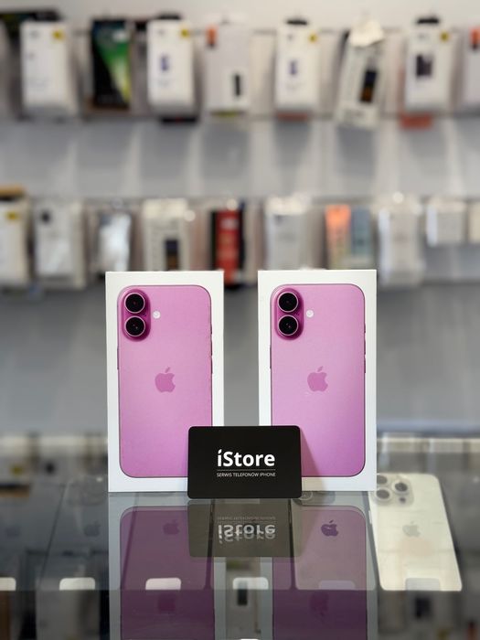 NOWY iPhone 16 • 128 GB • Ultramarine • Teal • White • Black • Pink •