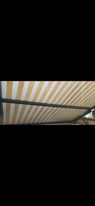 łóżko Ostia 160x200 ze stelażem i pojemnikiem dąb artisan LED BRW