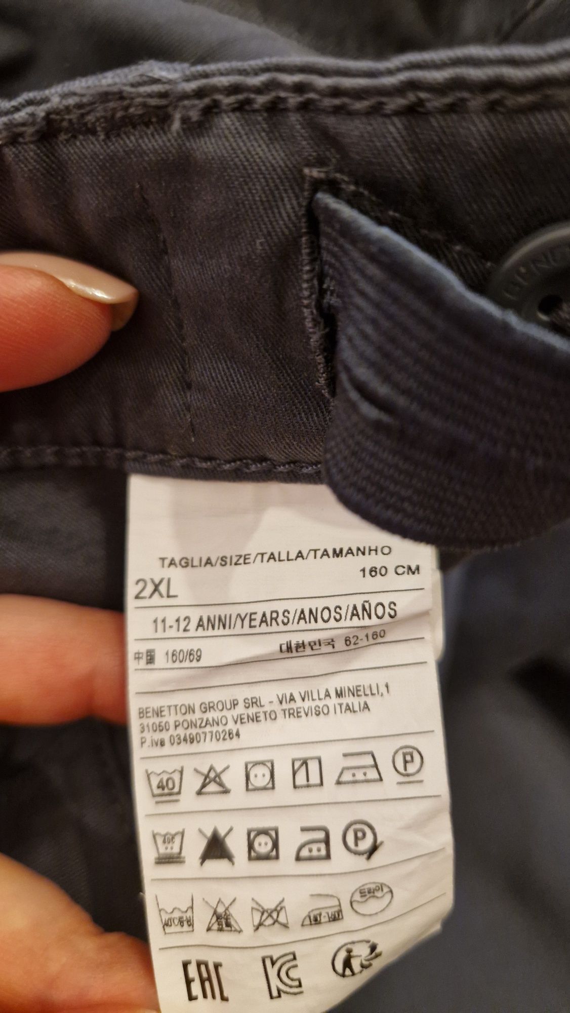 United Colors of Benetton spodnie dla szczupłego chłopca r. 2XL 11-12
