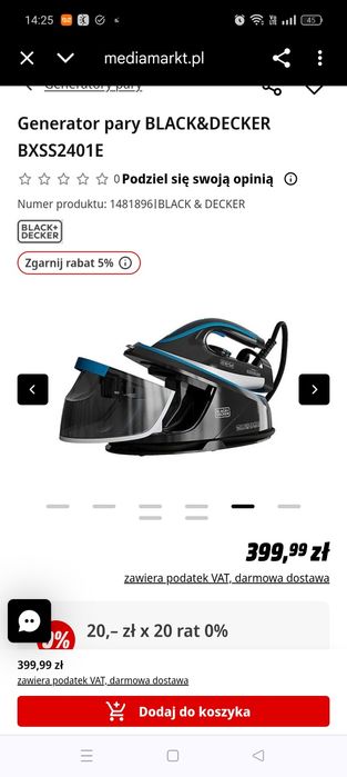 Generator pary BLACK&DECKER BXSS2401E