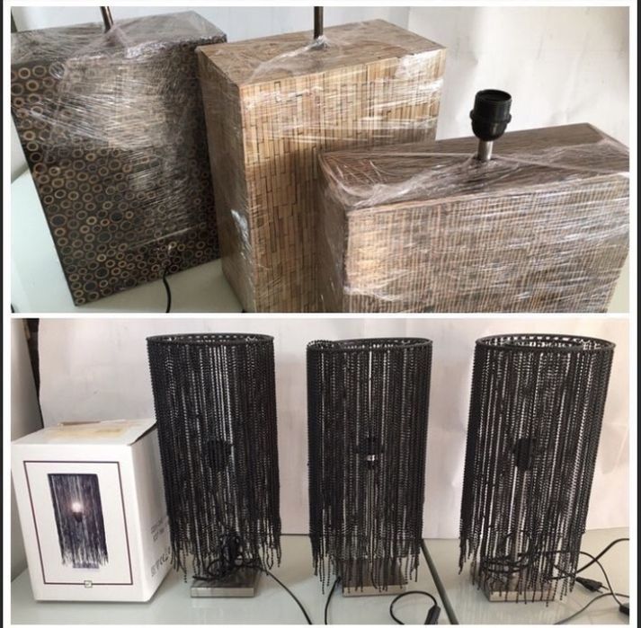 Stock lote +/- 80 candeeiros | +/- 30 apliques | -/+ 130 abajures