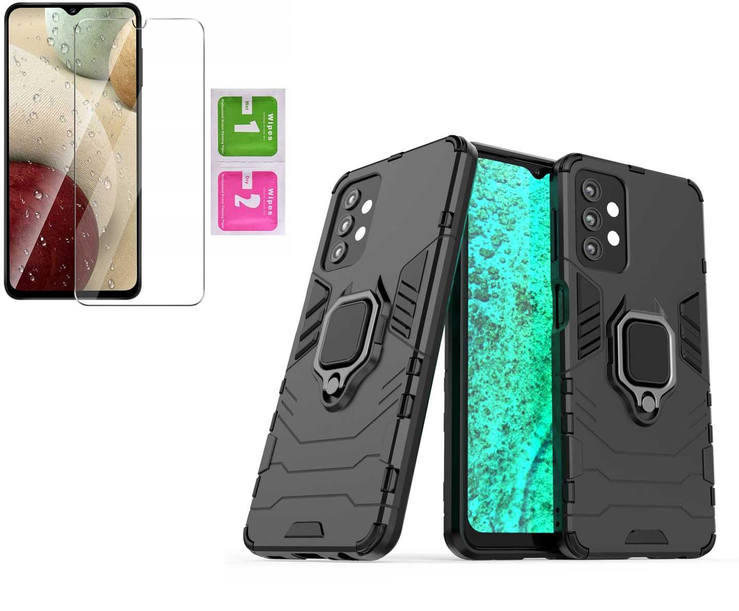 Etui Case Pancerne Samsung Galaxy A32 4G + Szkło Hartowane