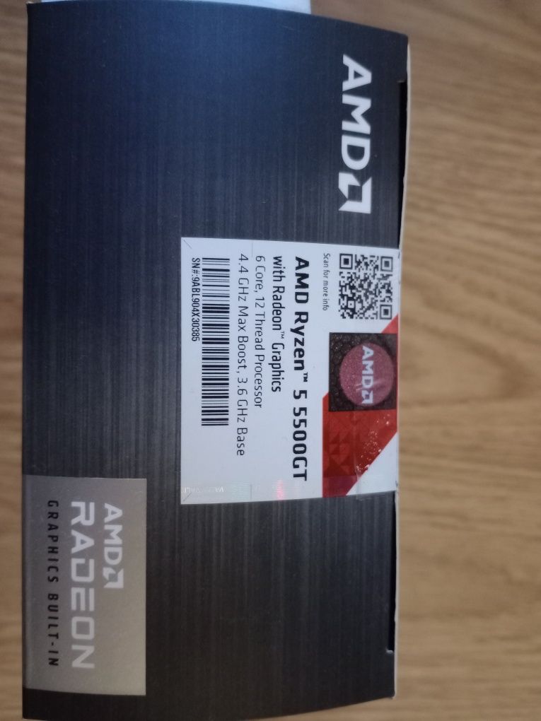 Procesor szybki posiada w sobie Radeona AMD Ryzen 5 5500GT wersja box
