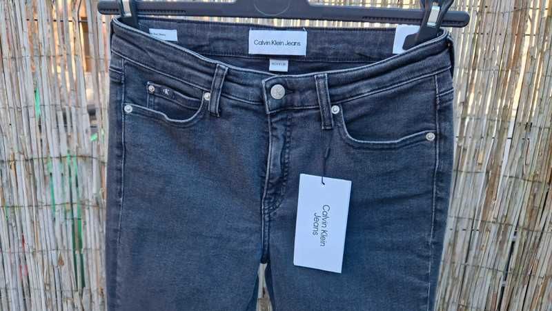 Calvin Klein jeansy dżinsy spodnie ciemnoszare premium Nowe 29/30 36/S