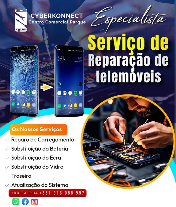 Substituição de peça de telemóvel por 9,99€