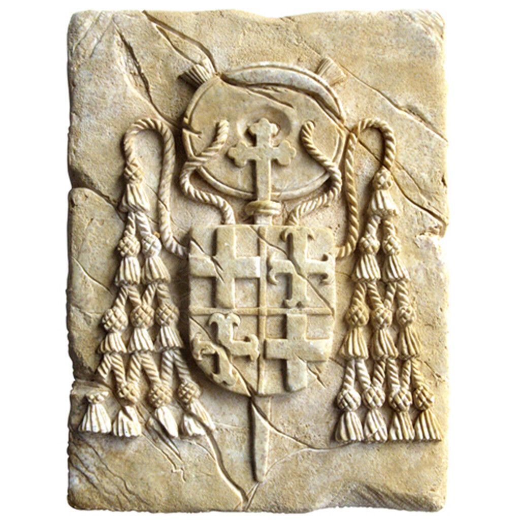Herb Kardynała wykonany z kamienia 20x15cm