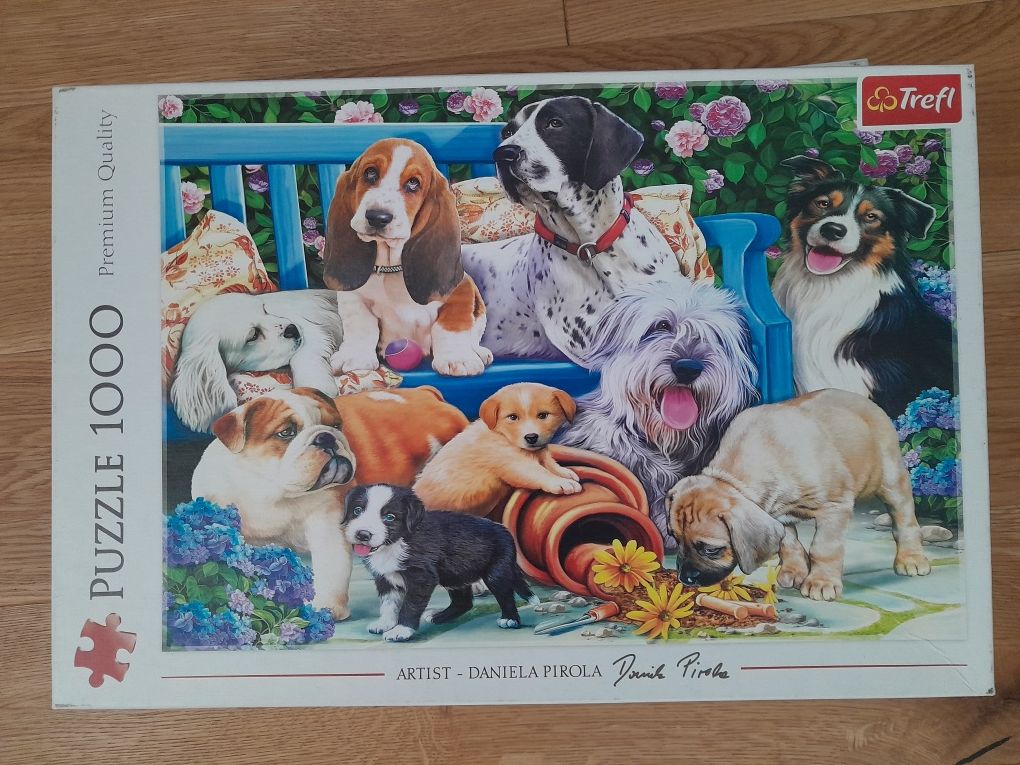 Puzzle trefl 1000 elementów 1500 tygrys pieski