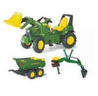 Rolly Toys Traktor John Deere Traktor +koparka + Przyczepa wywrotka