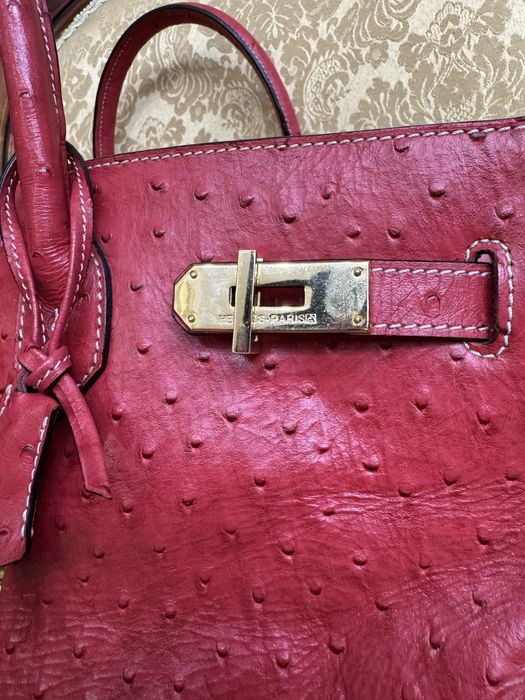 Сумка Біркін страус шкіра