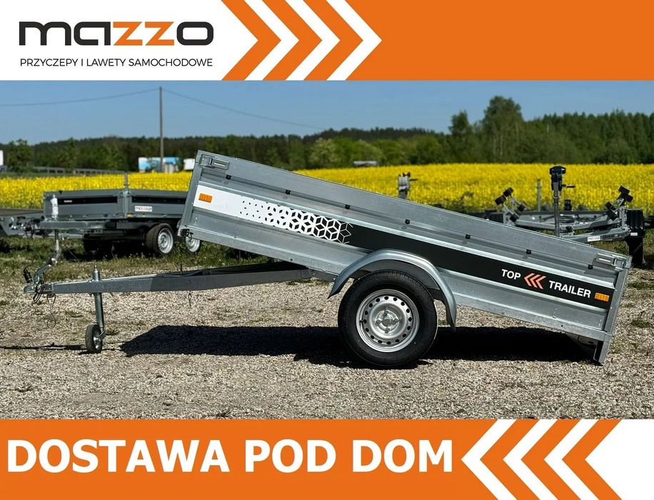 MAZZO DOSTAWA! Przyczepka Top Trailer TT25 MAX 251x135x45cm DMC750 kg SPAWANA! kat. B, MOCNA! PROMOCJA CENOWA!  Cena promocyjna! Dwuosiowa solidna przyczepa Niewiadów DMC 750kg!