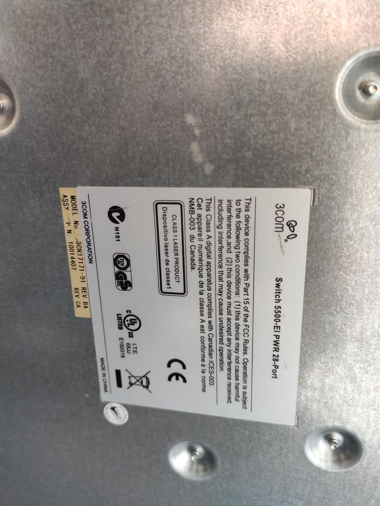Switch 3COM 3CR17161-91 SuperStack 5500-ei 28 port