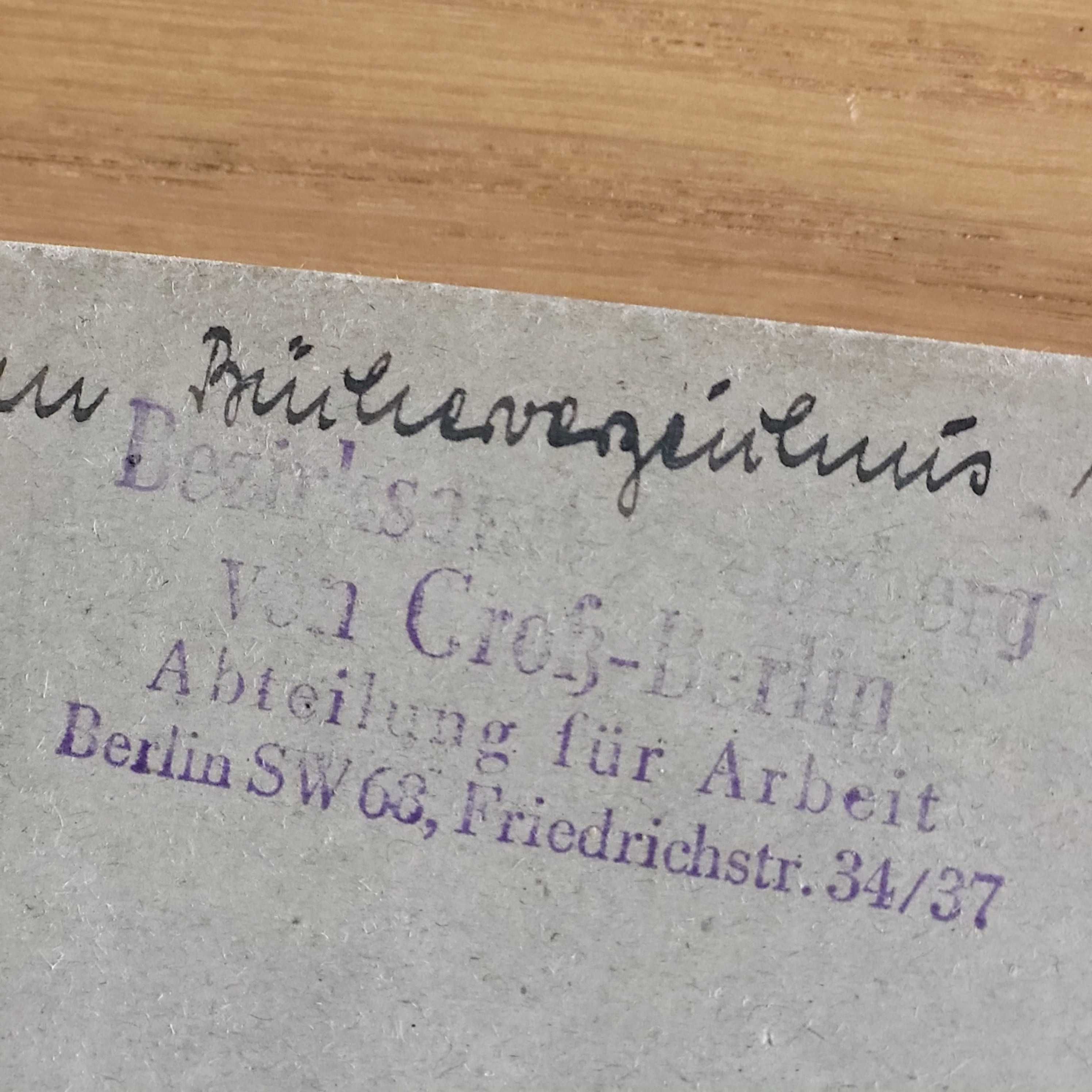 Statystyki wykorzystania siły roboczej Departament Pracy Berlin 1943 r
