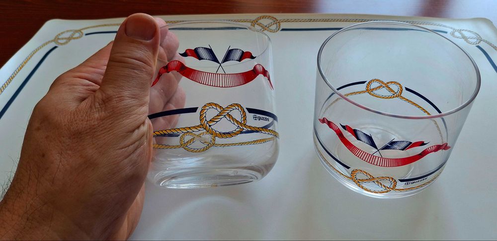 Base e copos de whisky náuticos Guzzini