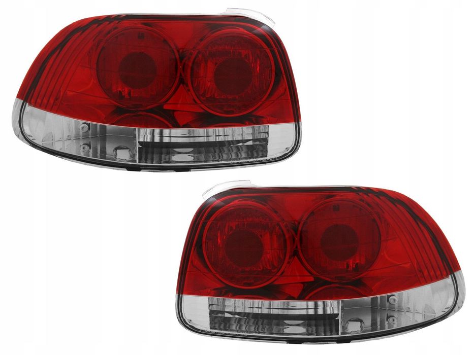 lampy tyl tylne kpl l+r clear red white tuning honda crx del sol