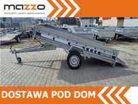 Niewiadów DOSTAWA 304x150x35 Przyczepa jednoosiowa na RESORZE BD7530YU! UCHYLNA SKRZYNIA ŁADUNKOWA, SPAWANA RAMA!  DMC 750kg! Resor! Amortyzator! Burty zdejmowane!