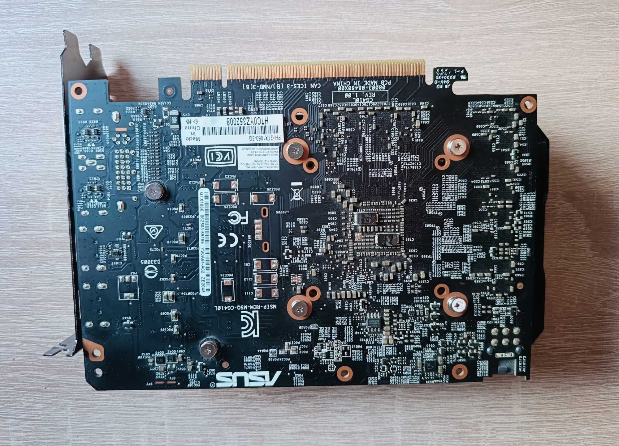 Używana Karta Graficzna do gier Asus GTX 1060 3GB Rodzaj pamięci GDDR5