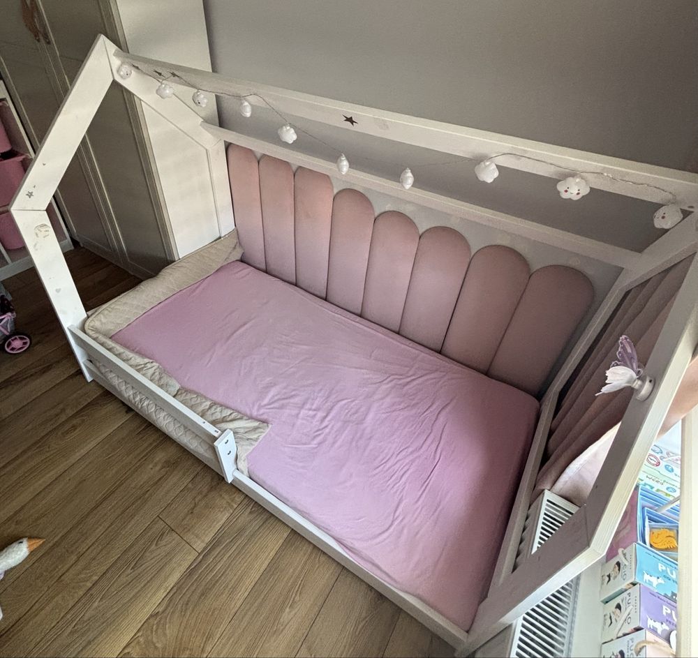 Łóżko Domek dziecięce 160x80 dla dzieci sosna D5