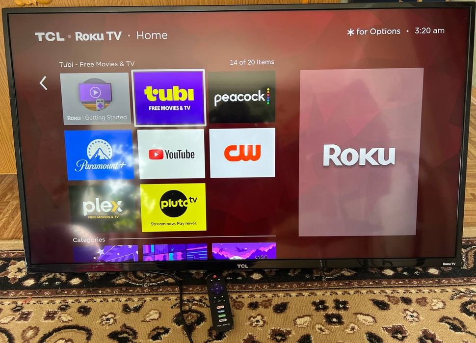 TCL 43" Smart TV из США + адаптер 220В
Smart TV