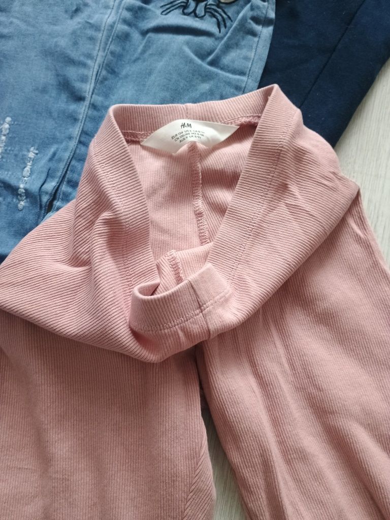 Zestaw 7 szt hm h&m spodnie jeansy 116 122