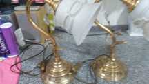 Candeeiros de mesa vintage dourados