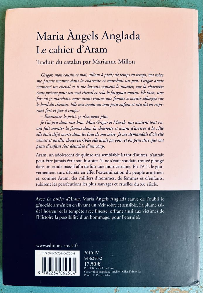 Le Cahier d’Aram Maria Àngels Anglada