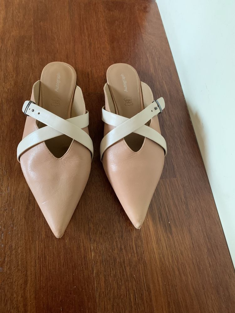 Baleriny mule skóra 40