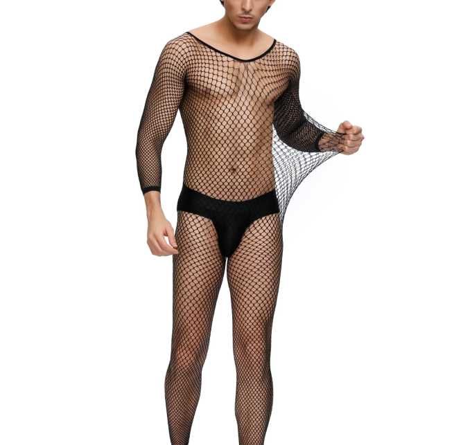 MĘSKA bielizna erotyczna bodystocking sexy strój komplet