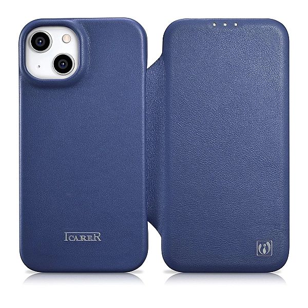 iCarer CE Premium Leather Folio Case skórzane etui iPhone 14 Plus z kl